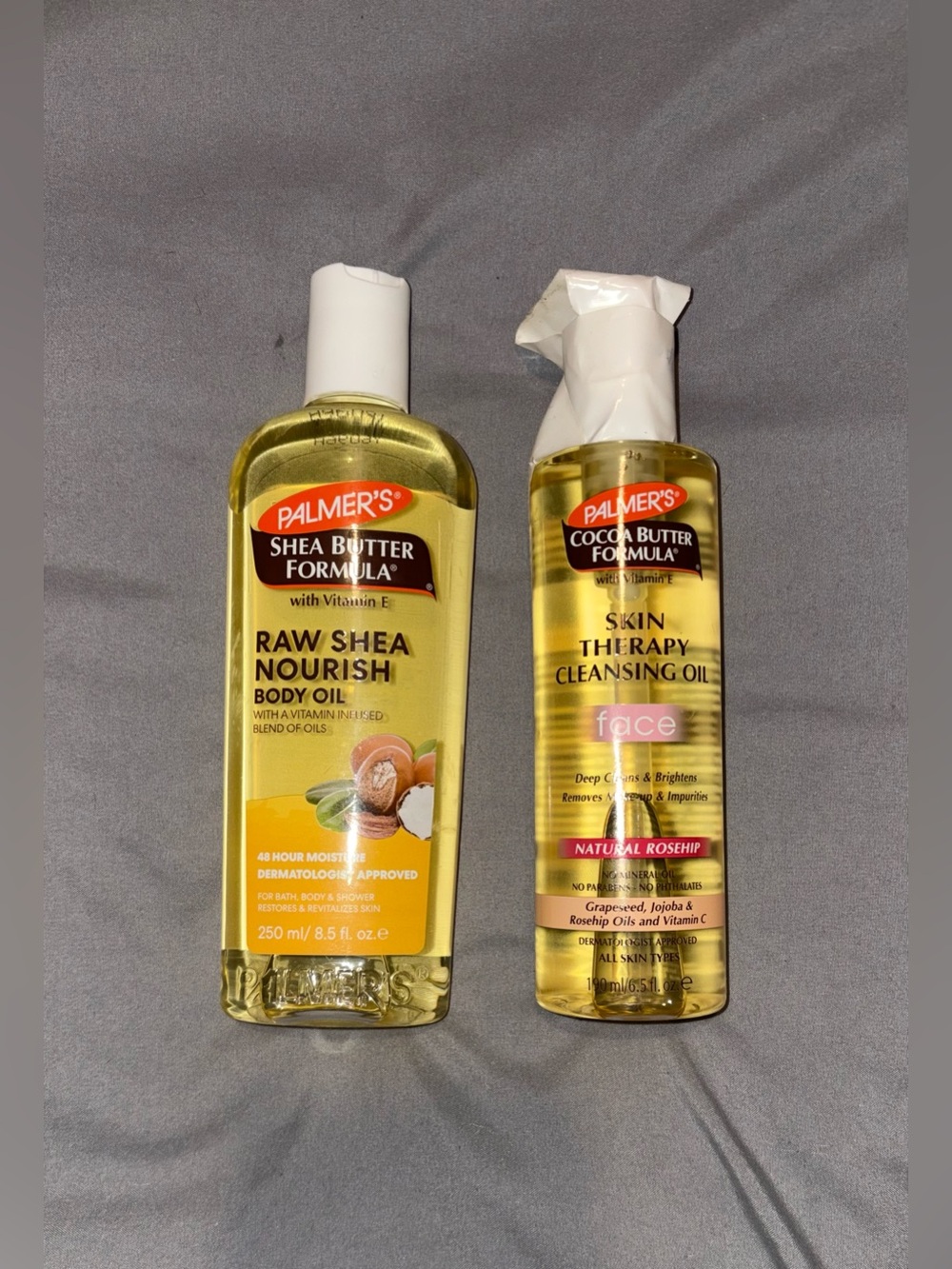PALMERS Raw Shea Nourish Body Oil and Skin Therapy Cleansing Oil for Face